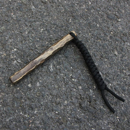 Hand-polished Stone Pit Surface Brass EDC Tool with Vintage Design