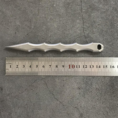 Everyday Titanium Tool with Crowbar Tip and Bottle Opener Design