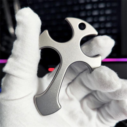 Cross Pattern Titanium Pendant Tool for Outdoor Carry