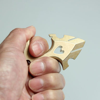 Portable Brass Ornament EDC Keychain Outdoor Backpack Pendant Tool