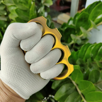 Classic Thick Body Outdoor Tool in Anodized Gold with Polished Large Hole