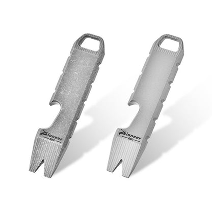 Small Titanium Keychain Bottle Opener Tool for Everyday Use