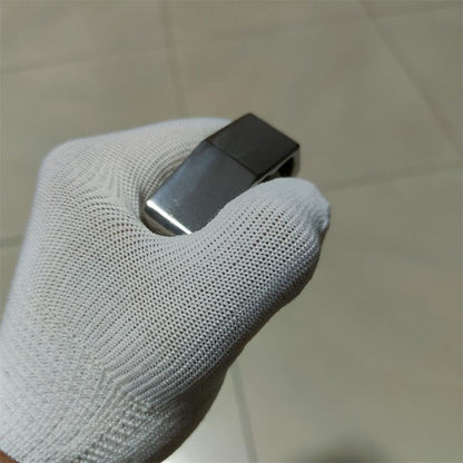 Titanium Alloy Outdoor Tool Featuring Smooth Polish and Oversized Rope Hole