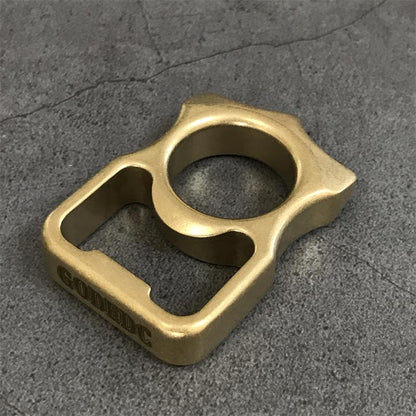 GOODEDC Stonewashed Brass Keychain Tool for Bottle Opening and EDC Use