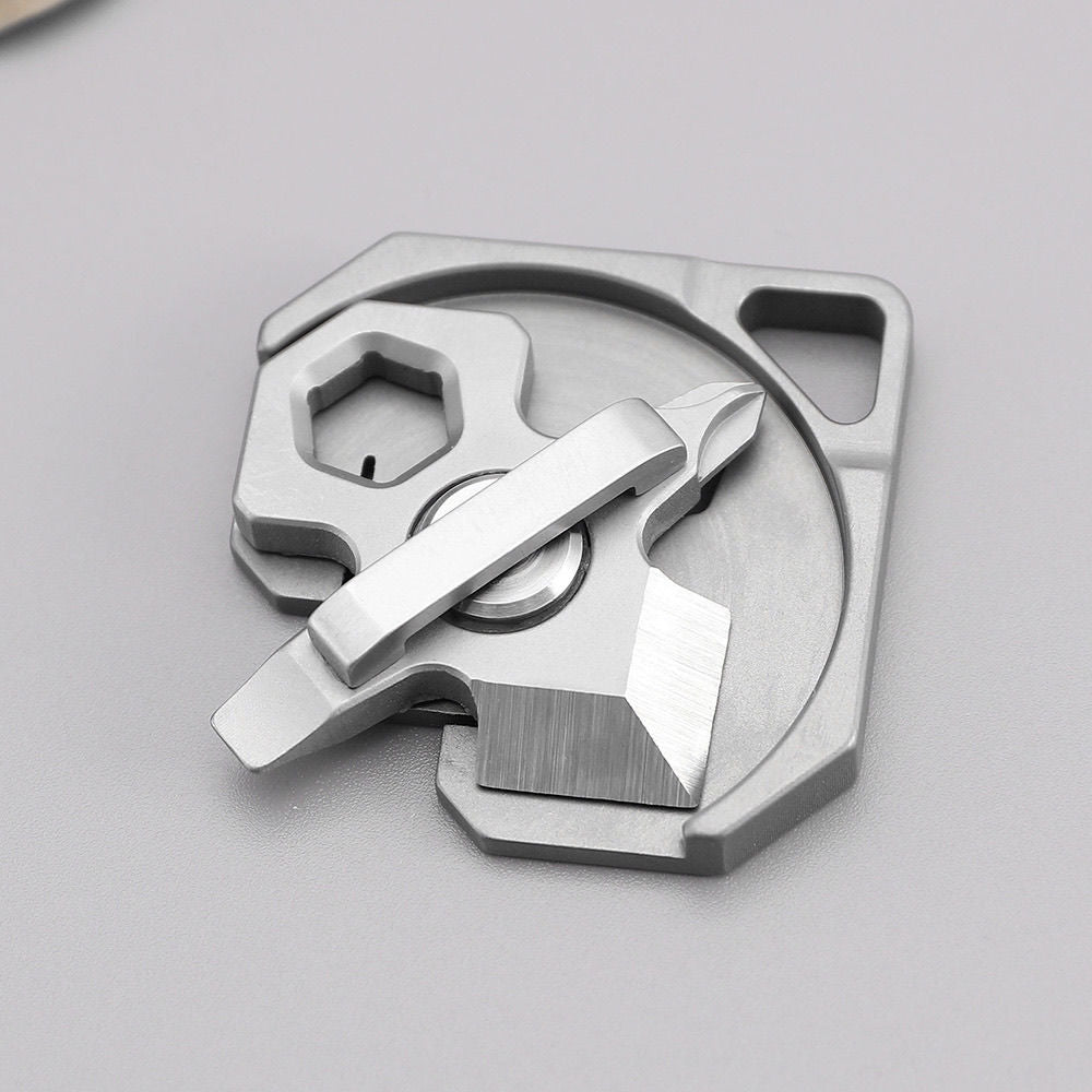 Small Titanium Alloy Multipurpose Keychain and Outdoor Backpack EDC Tool