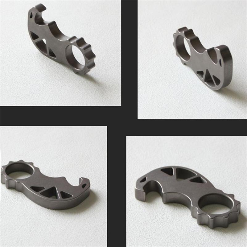 Monster Style Titanium Keychain Tool with Bottle Opener Functions