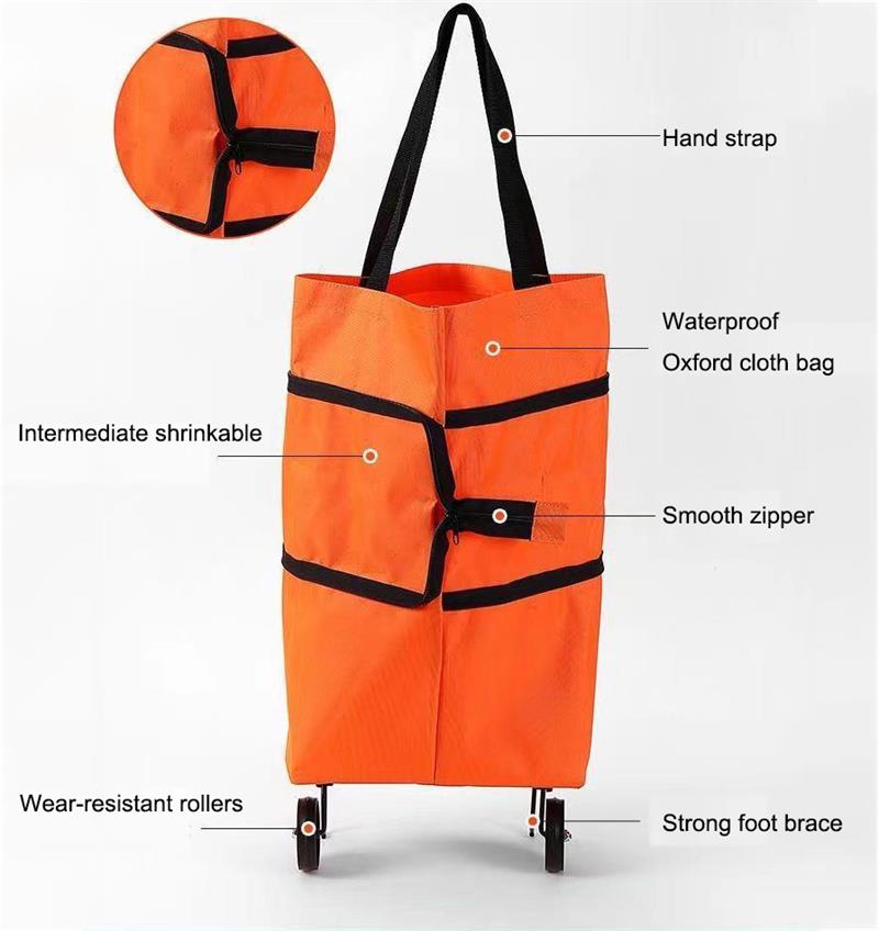 Folding handwheel bag small cart for shopping