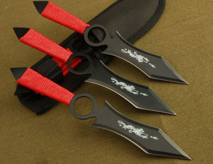 Three Outdoor Easy-Transport EDC Tools with Nylon Pouch