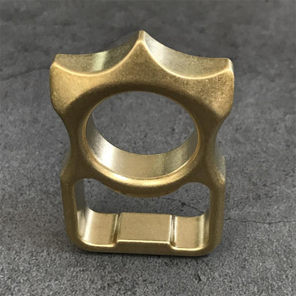 EDC Keychain and Backpack Tool with Stonewashed Brass Bottle Opener