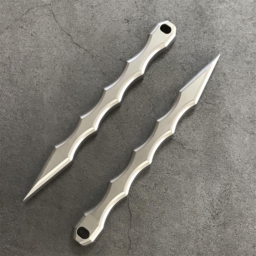 Everyday Titanium Tool with Crowbar Tip and Bottle Opener Design