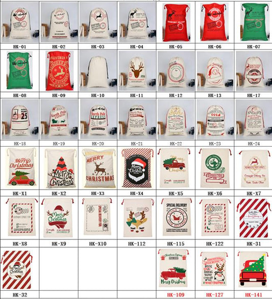 Eco-Friendly Cotton Drawstring Christmas Gift Bag with Thick Canvas Material