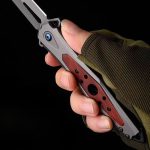 G10 Redwood Handle Folding Outdoor Tool - Image 4