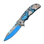 Embossed Deer Handle Folding Outdoor Pocket Colorful Tool - Image 2