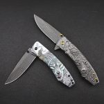Wolf-Embossed Handle Folding Outdoor Camping Pocket EDC Tool
