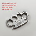 Steel Corrugated Skull Pattern Large Hole Bottle Opener EDC Tool - Image 5