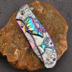 Embossed Deer Handle Folding Outdoor Pocket Colorful Tool - Image 5