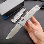 BM537GY M390 Steel Titanium Alloy Handle Outdoor Folding Tool - Image 4