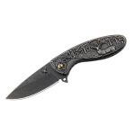 Deer-Embossed Handle Folding Outdoor Pocket EDC Tool - Image 5