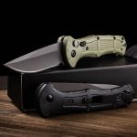 BM9070 Nylon Fiber Handle CNC Water-milled Gray Titanium-plated D2 Steel Outdoor Portable Tool - Image 4