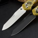 BM940 Transparent Yellow Handle D2 Steel Outdoor Folding Tool - Image 4