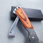 Large Folding Outdoor Tool with Redwood Handle - Image 7