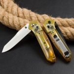 BM940 Transparent Yellow Handle D2 Steel Outdoor Folding Tool - Image 11