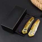 BM940 Transparent Yellow Handle D2 Steel Outdoor Folding Tool - Image 12