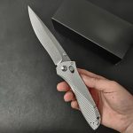 BM710 White Aluminum Alloy Handle 8cr13 Outdoor Folding Tool - Image 7