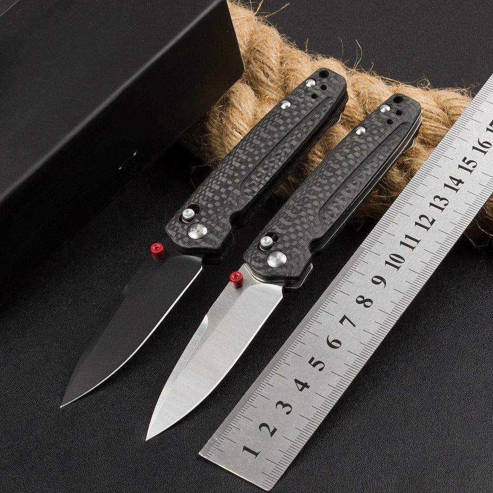 8c84cded4d8c43561074410c2ee9eda3 BM485 Carbon Fiber Handle D2 Outdoor Folding Tool - Image 1