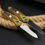 BM940 Transparent Yellow Handle D2 Steel Outdoor Folding Tool - Image 8