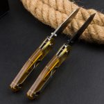 BM940 Transparent Yellow Handle D2 Steel Outdoor Folding Tool - Image 6