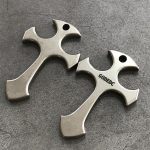 GODEDC Titanium Cross Necklace Keychain Backpack Pendant EDC Tool - Image 5