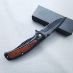 DA315 Steel and Solid Wood G10 Blade Handle Outdoor Folding Tool - Image 3