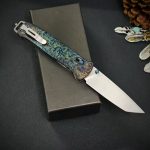 BM537BK Titanium Alloy Lightning Pattern Outdoor Folding Tool - Image 7