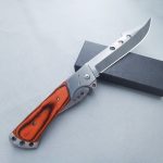 Large Folding Outdoor Tool with Redwood Handle - Image 2