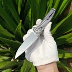 BM781 Silver Textured D2 Steel Folding Outdoor Tool - Image 6