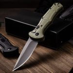 BM9070 Nylon Fiber Handle CNC Water-milled Gray Titanium-plated D2 Steel Outdoor Portable Tool - Image 8