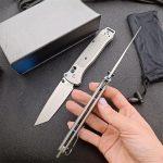 BM537GY M390 Steel Titanium Alloy Handle Outdoor Folding Tool - Image 5