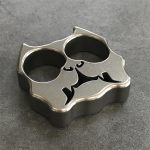 Dog Head Titanium Backpack Tool Two-hole Outdoor EDC Keychain Easy Carry