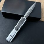 Damascus Carbon Fiber White Handle Aluminum Alloy Outdoor Portable Tool - Image 6