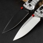 BM535 Bk-4 Checkered Aluminum Handle D2 Outdoor Folding Tool - Image 5