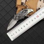 Outdoor Defense Folding Knife with Eagle Design for Keychain EDC Use - 图片 7