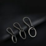 Minimalist Titanium Keychain Clip Key Ring Holder Creative Stylish Car Accessory - 图片 9