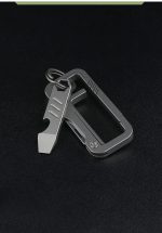 TC4 Titanium Pry Bar Mini Key Tag Outdoor Survival Multi Tool Bottle Opener - 图片 10