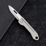 Portable Black Blade Folding Knife Compact Fruit Peeler Utility Tool - 图片 4