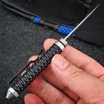 Wilderness Survival Mini Knife with Damascus Blade and Multifunctional Features - 图片 15