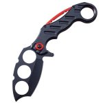 Strong Steel Folding Knife with Knuckle Duster for Secure Grip - 图片 7