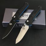 Liome EDC Tool Folding Blade Knife with Dual Color G10 Grip for Outdoor Use