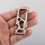 Versatile Titanium Carabiner Multi-Tool Keychain for Outdoor Adventures - 图片 7
