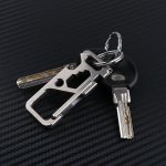Versatile Titanium Carabiner Multi-Tool Keychain for Outdoor Adventures